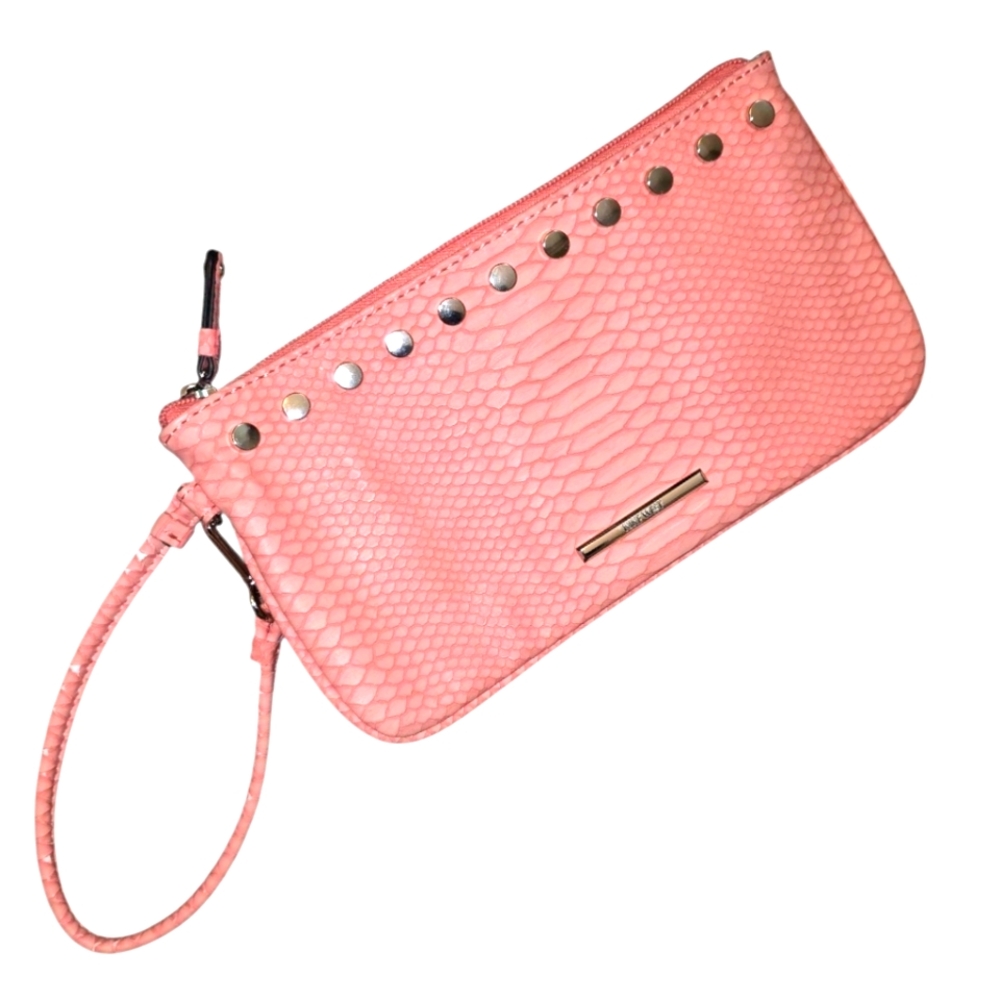 SOLD to @mariandbrunt West Blush Pink Wristlet with Silver Stud Detail - Picture 3 of 7